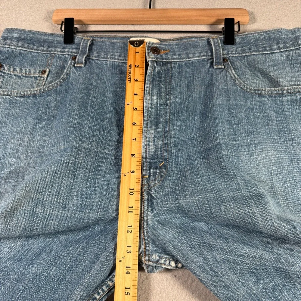 Levis 569 Loose Straight Jeans Mens 42x32 Light Wash Blue Denim 005692450